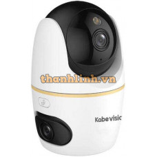 Camera Kabe vision WiFi 2 ống kính quay quét trong nhà 6MP KX-AM6W